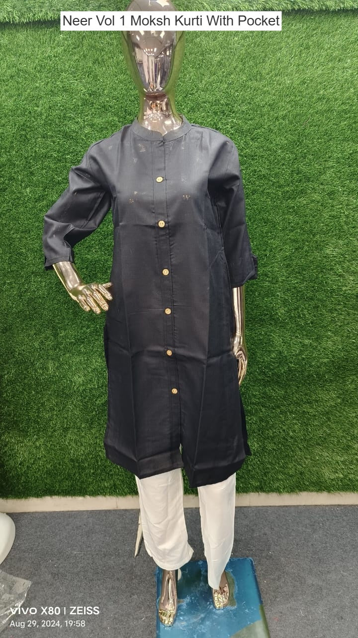 Neer Vol 1 Moksh Cotton Kurti With Pocket Manufacturer India