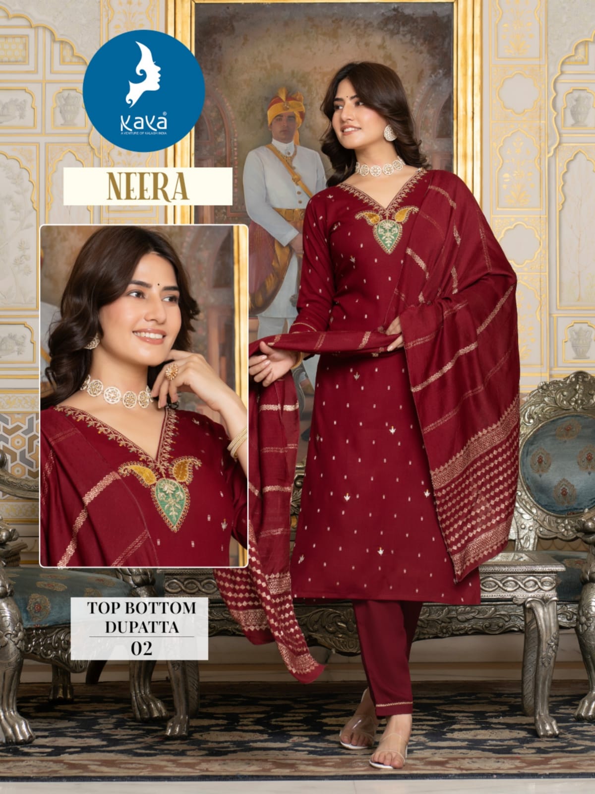 Neera Kaya Rayon Readymade Pant Style Suits Exporter Ahmedabad