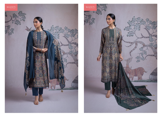 Neeram Naariti Pure Silk Pant Style Suits Supplier Gujarat