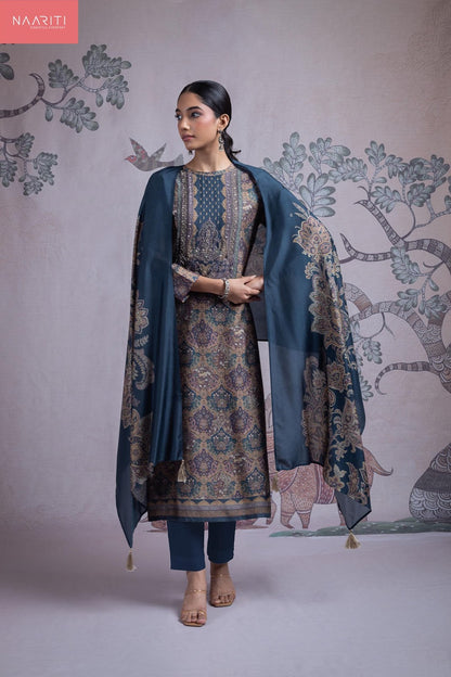 Neeram Naariti Pure Silk Pant Style Suits Supplier Gujarat