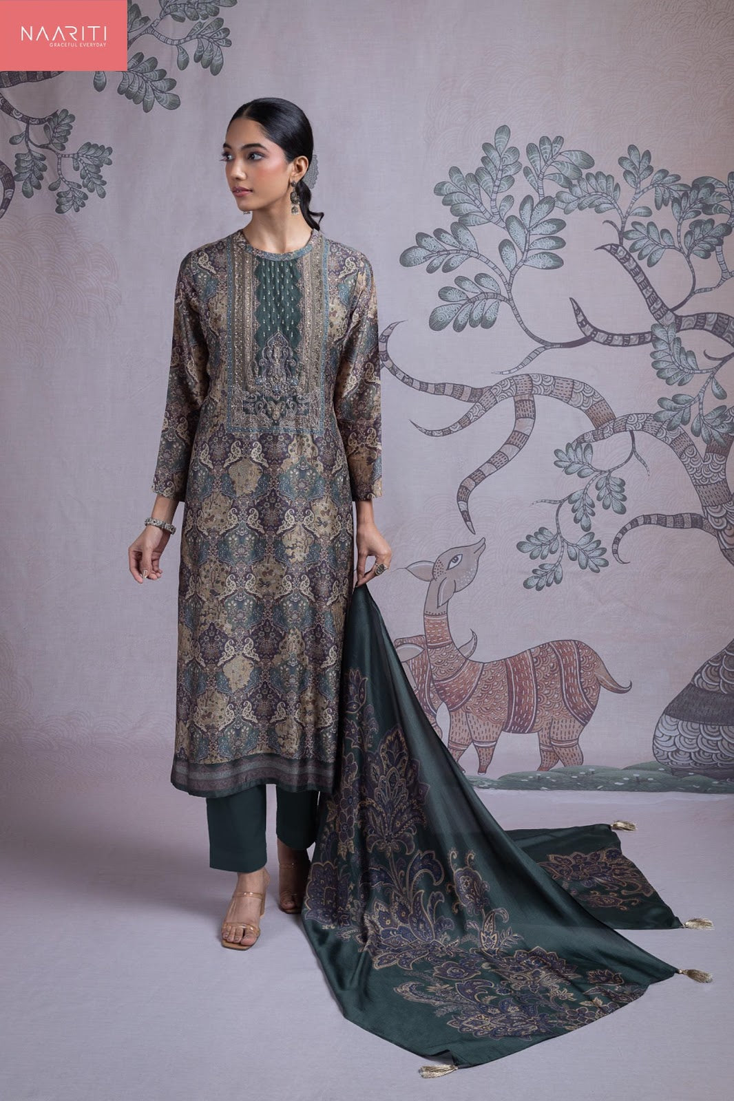 Neeram Naariti Pure Silk Pant Style Suits Supplier Gujarat