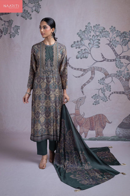 Neeram Naariti Pure Silk Pant Style Suits Supplier Gujarat