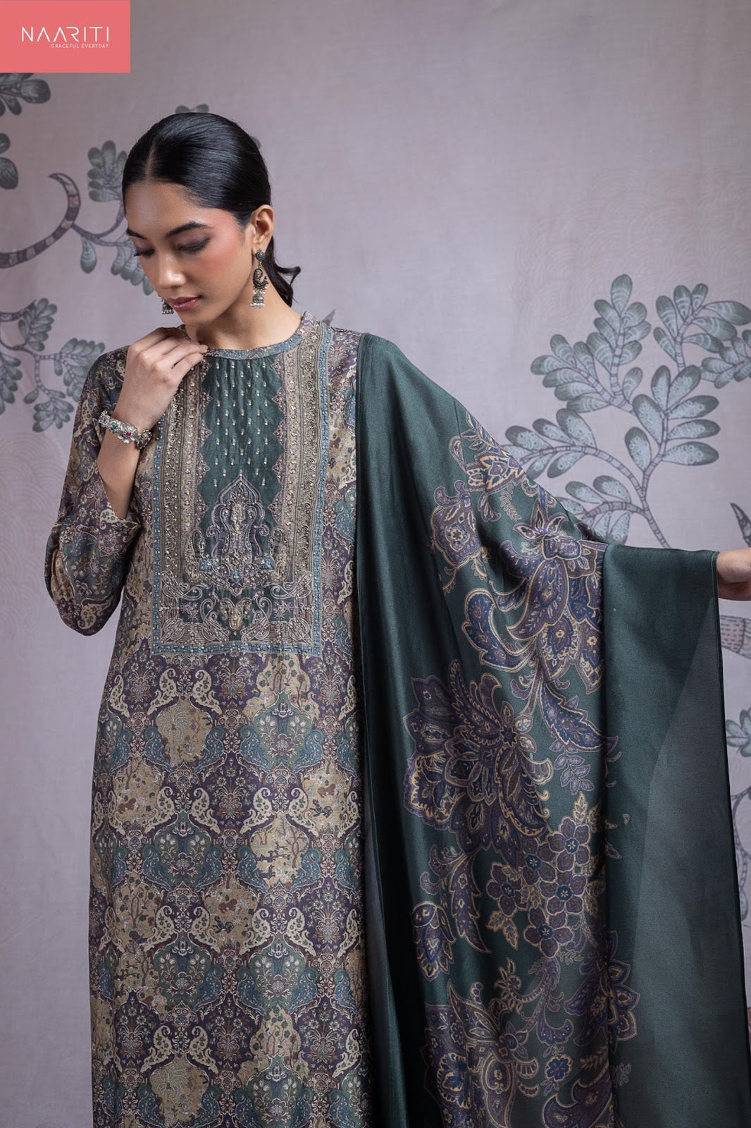 Neeram Naariti Pure Silk Pant Style Suits Supplier Gujarat