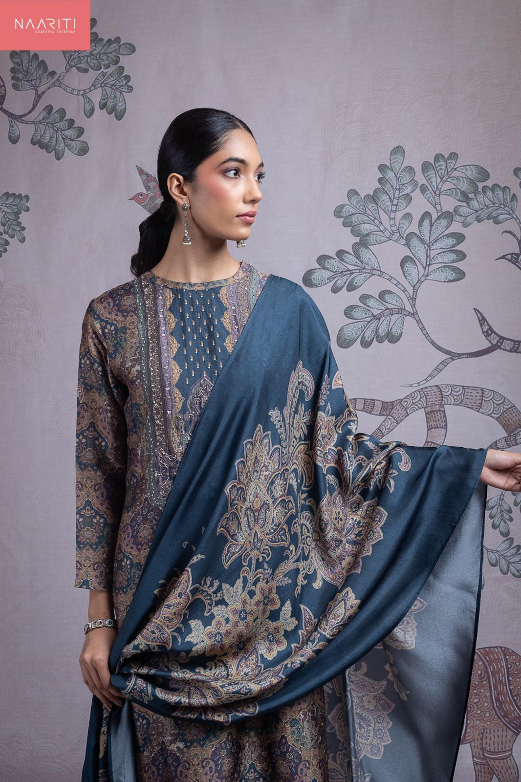 Neeram Naariti Pure Silk Pant Style Suits Supplier Gujarat
