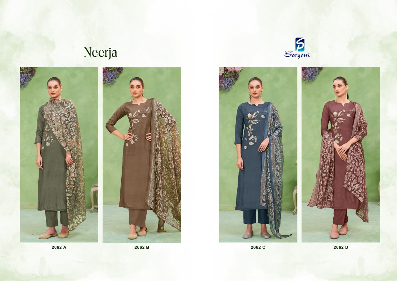 Neerja Sargam Prints Pure Bemberg Pant Style Suits Wholesaler Gujarat