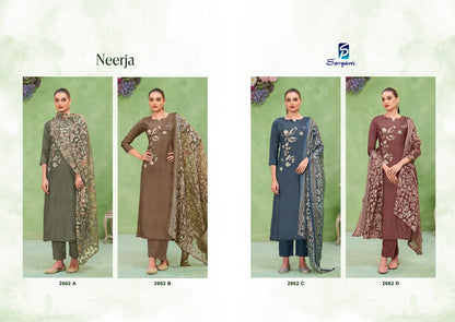 Neerja Sargam Prints Pure Bemberg Pant Style Suits Wholesaler Gujarat