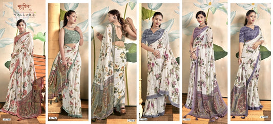 Neetu Vol 2 Vallabhi Prints Georgette Sarees Manufacturer Ahmedabad