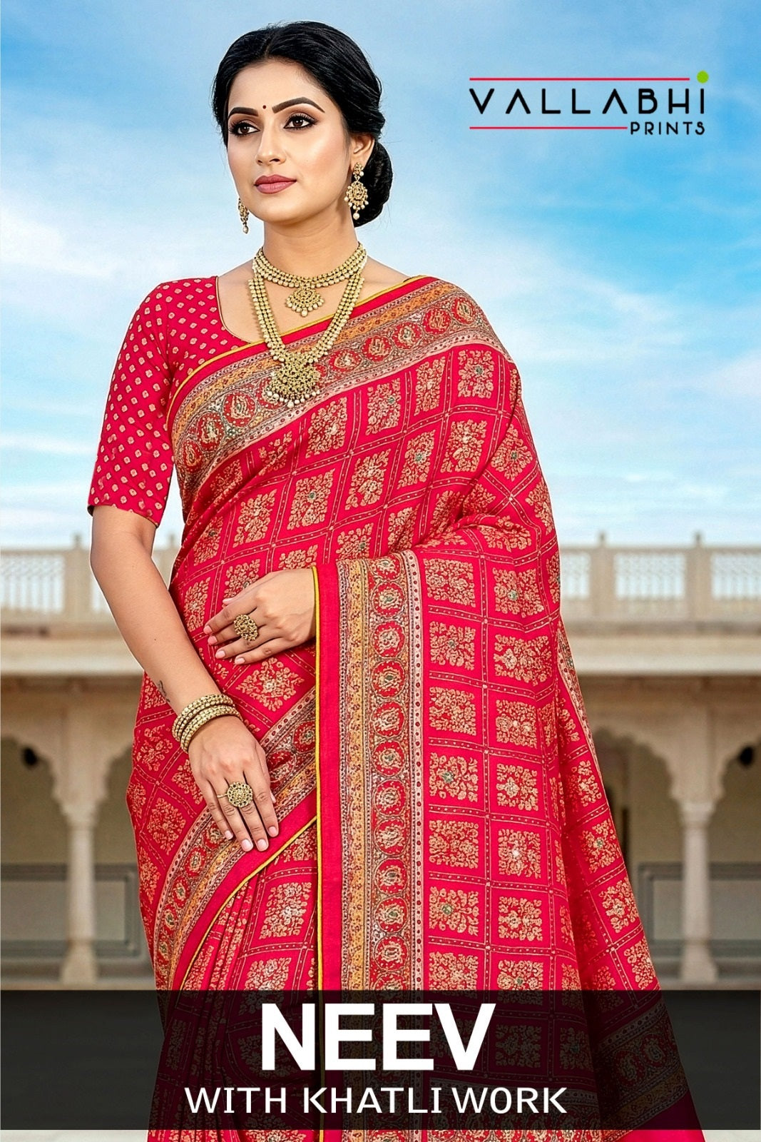Neev Vallabhi Prints Georgette Sarees Supplier India