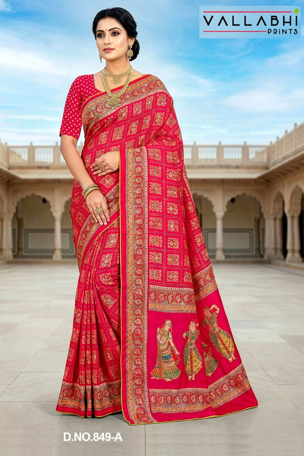 Neev Vallabhi Prints Georgette Sarees Supplier India