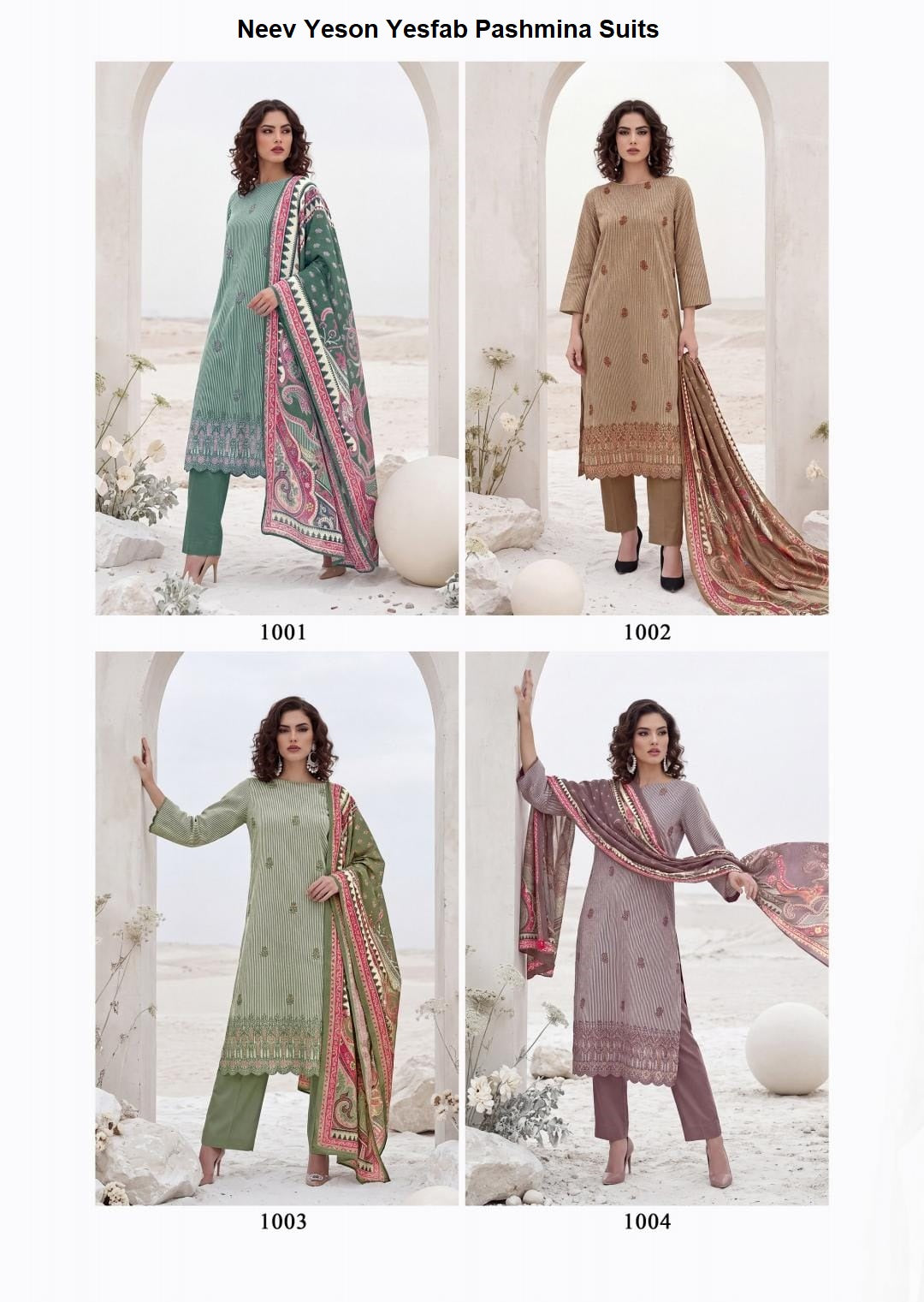 Neev Yeson Yesfab Viscose Pashmina Suits Exporter
