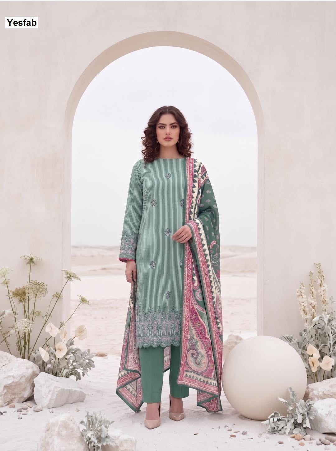 Neev Yeson Yesfab Viscose Pashmina Suits Exporter