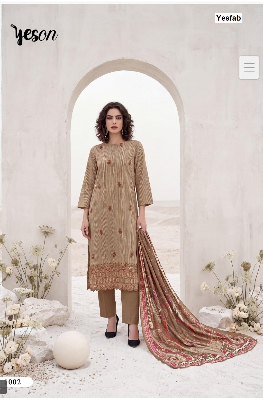 Neev Yeson Yesfab Viscose Pashmina Suits Exporter