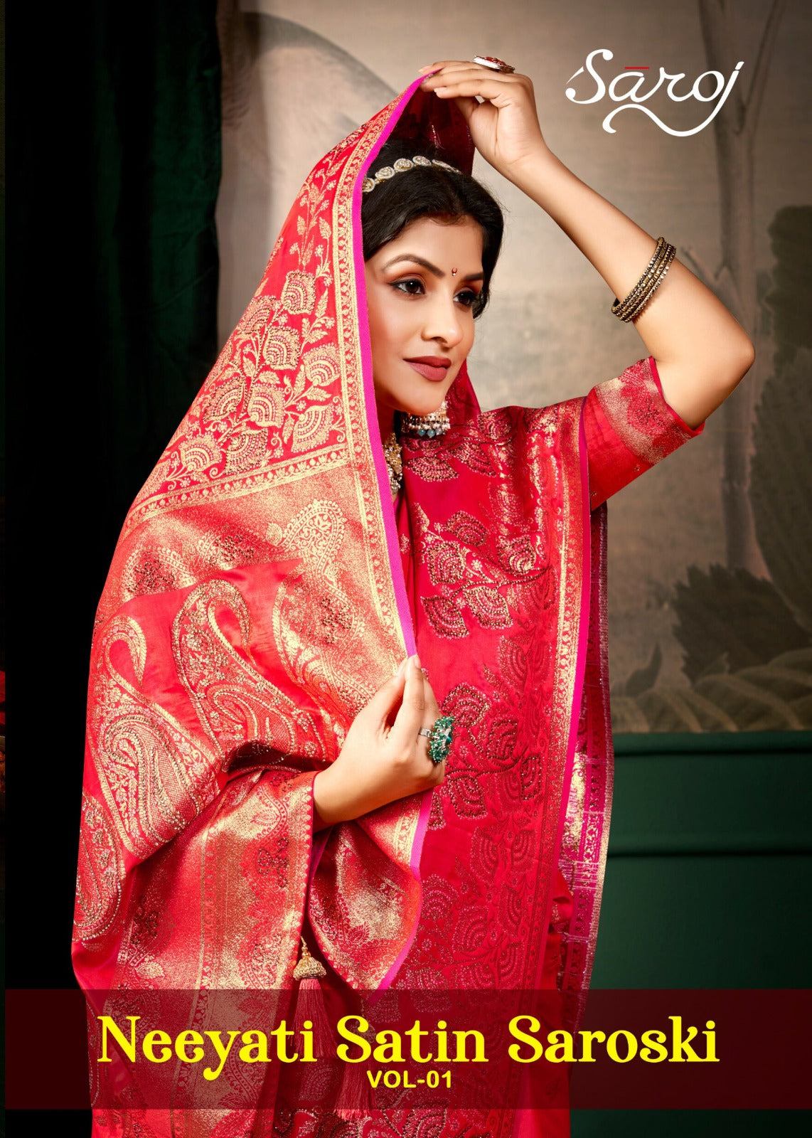 Neeyati Satin Saroski Vol 1 Saroj Silk Sarees Manufacturer Gujarat