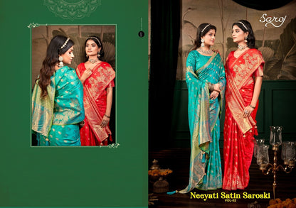 Neeyati Satin Saroski Vol 2 Saroj Silk Sarees Exporter Ahmedabad