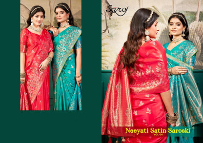 Neeyati Satin Saroski Vol 4 Saroj Silk Sarees Wholesale Price