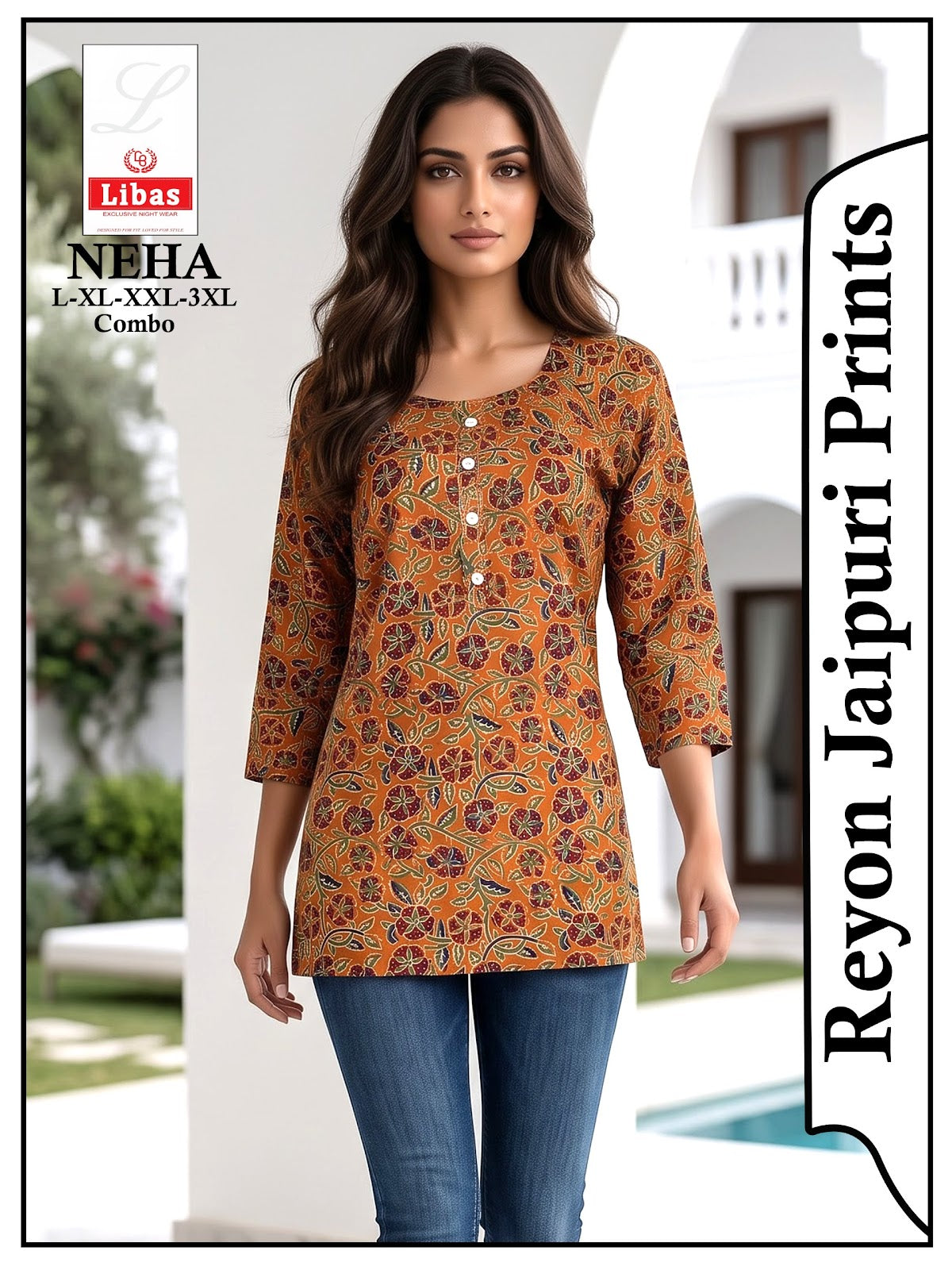 Neha Libas Amiti Cotton Rayon Short Kurtis Wholesaler