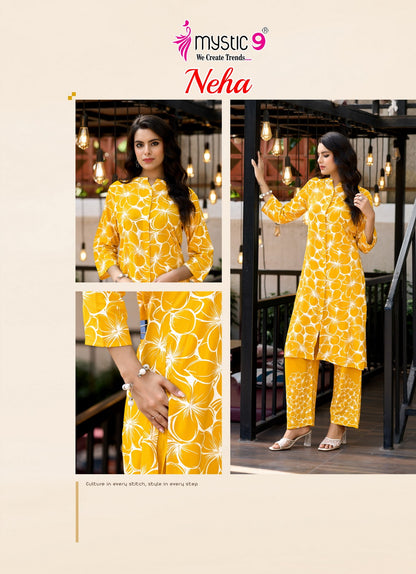 Neha Vol 1 Mystic 9 Rayon Co Ord Set Manufacturer India