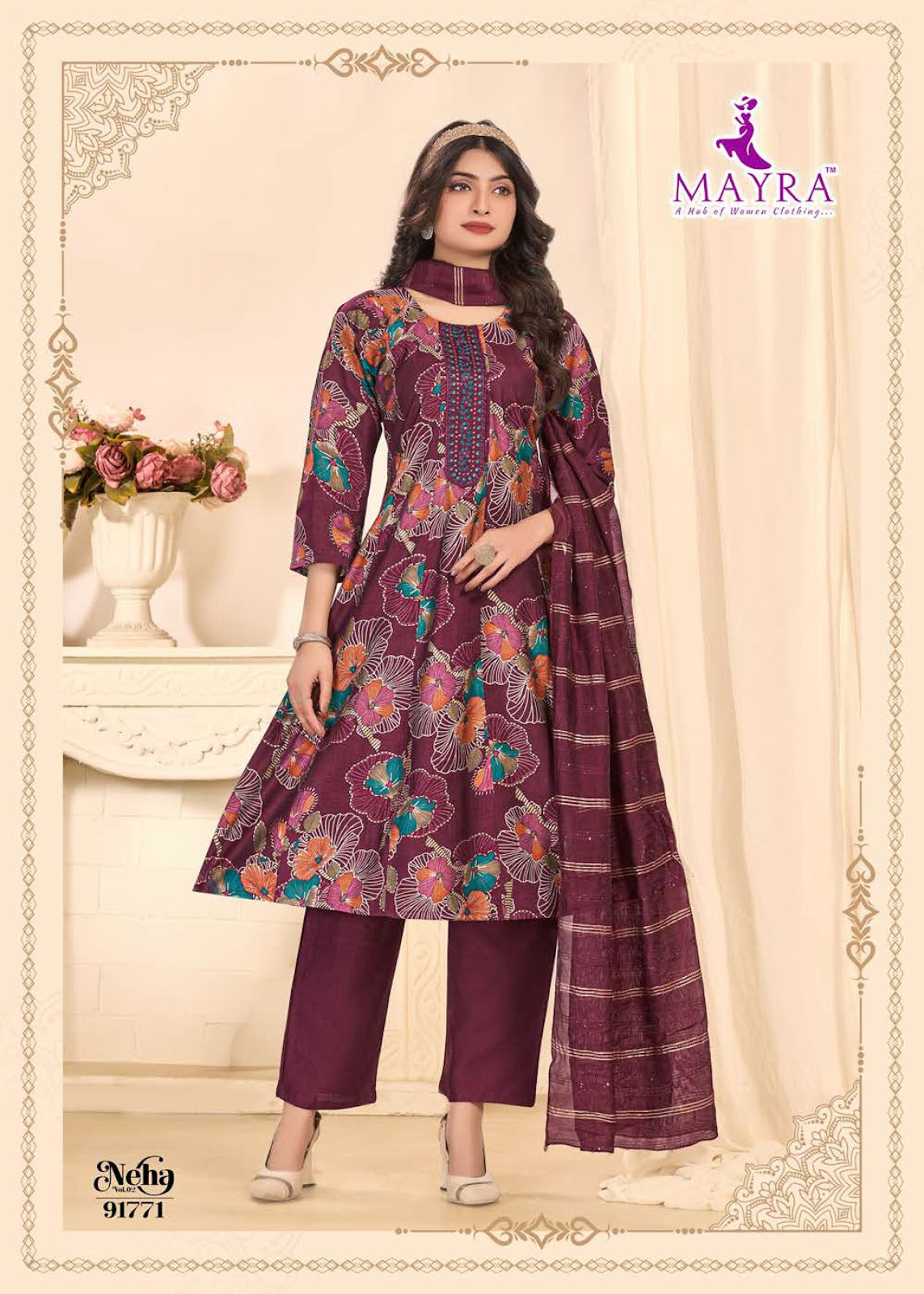 Neha Vol 2 Mayra Vertican Readymade Anarkali Suits Wholesaler Ahmedabad