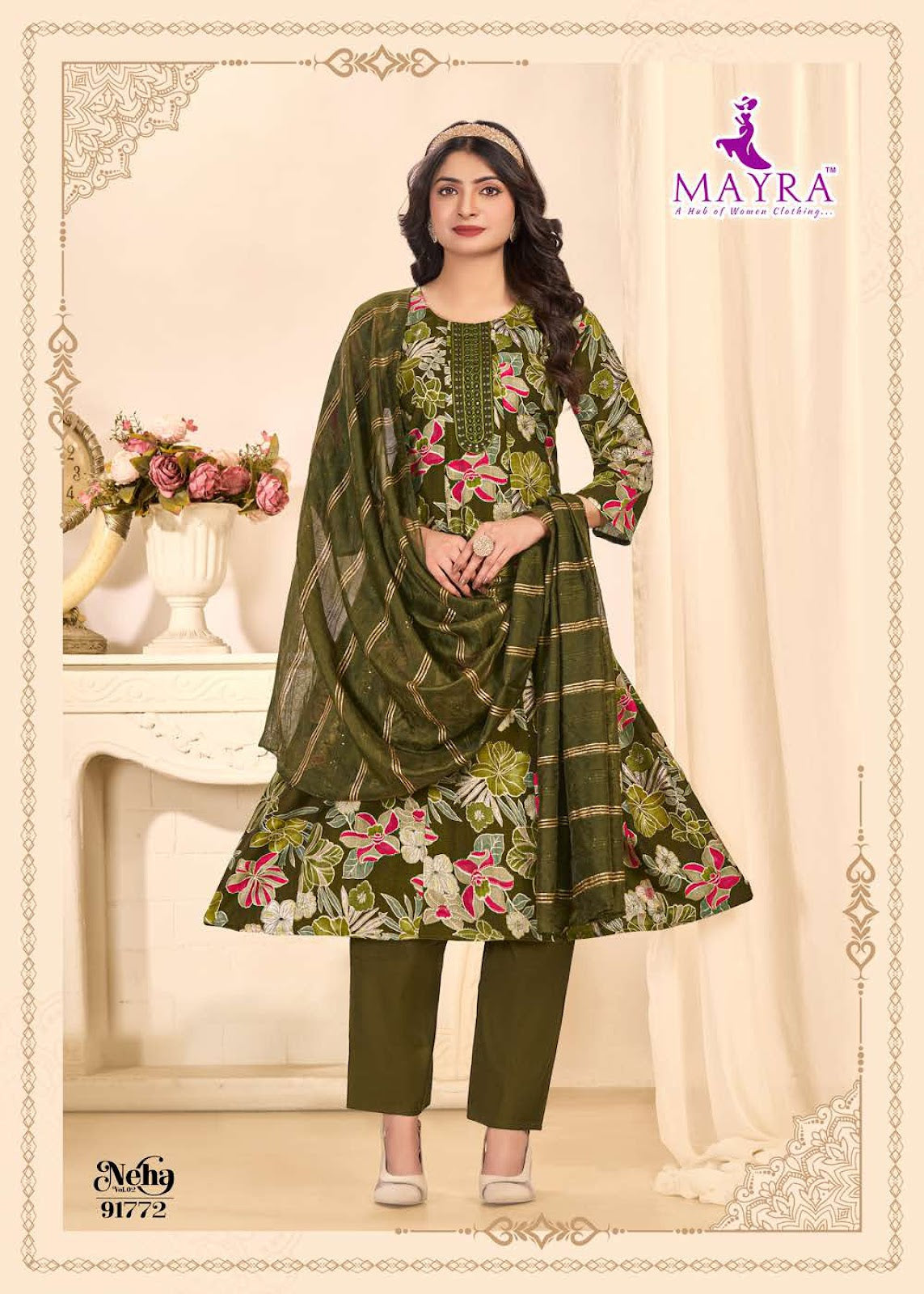 Neha Vol 2 Mayra Vertican Readymade Anarkali Suits Wholesaler Ahmedabad