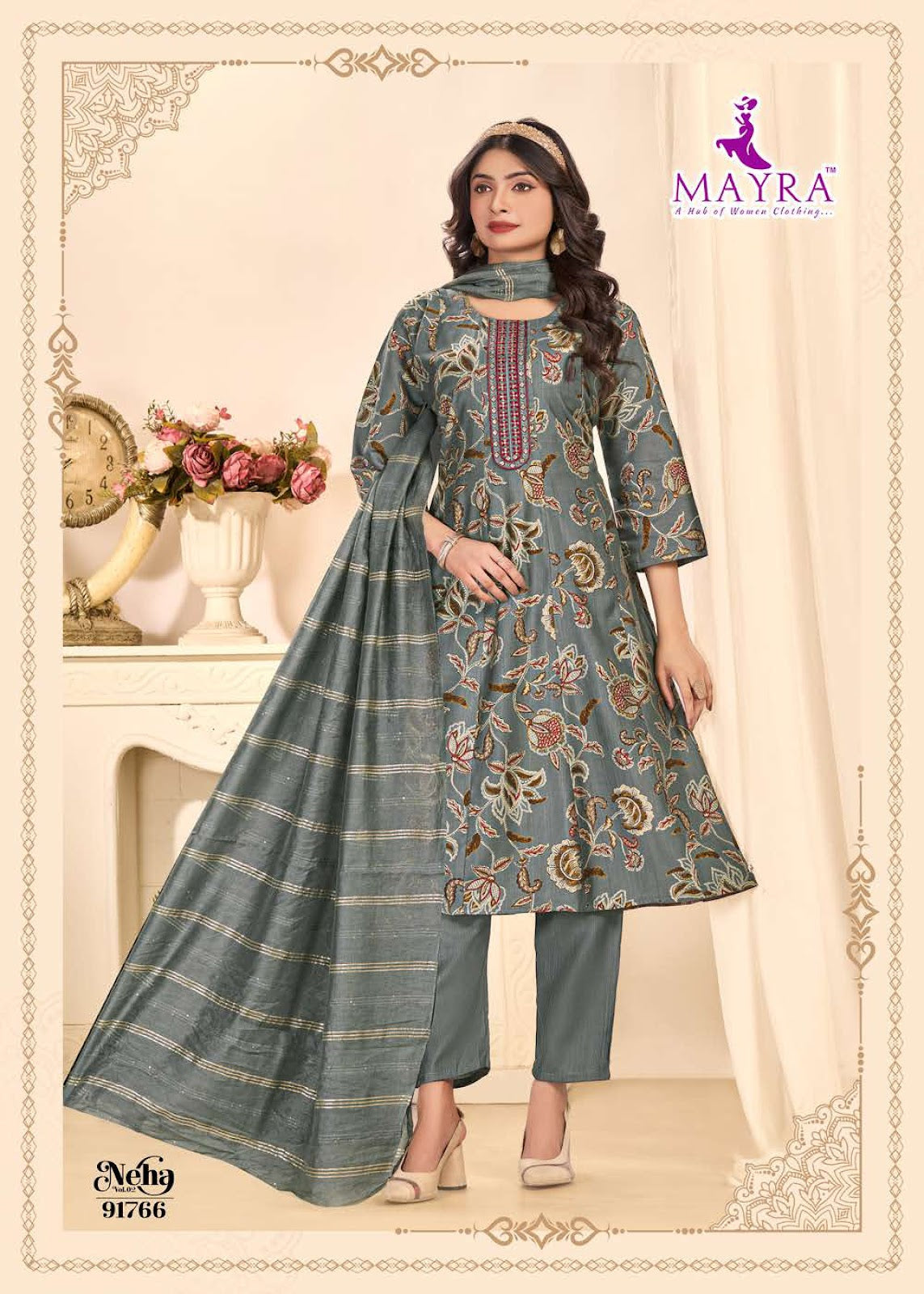 Neha Vol 2 Mayra Vertican Readymade Anarkali Suits Wholesaler Ahmedabad