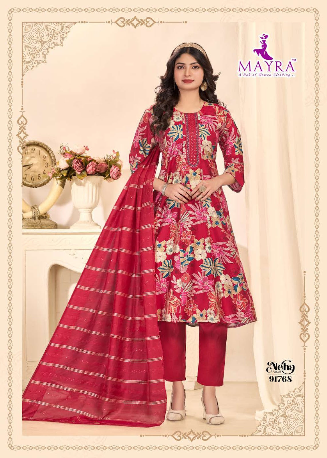 Neha Vol 2 Mayra Vertican Readymade Anarkali Suits Wholesaler Ahmedabad