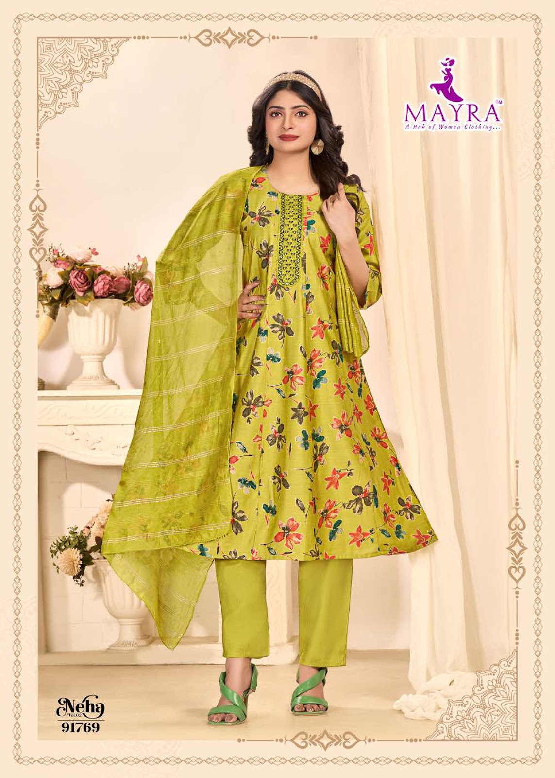 Neha Vol 2 Mayra Vertican Readymade Anarkali Suits Wholesaler Ahmedabad
