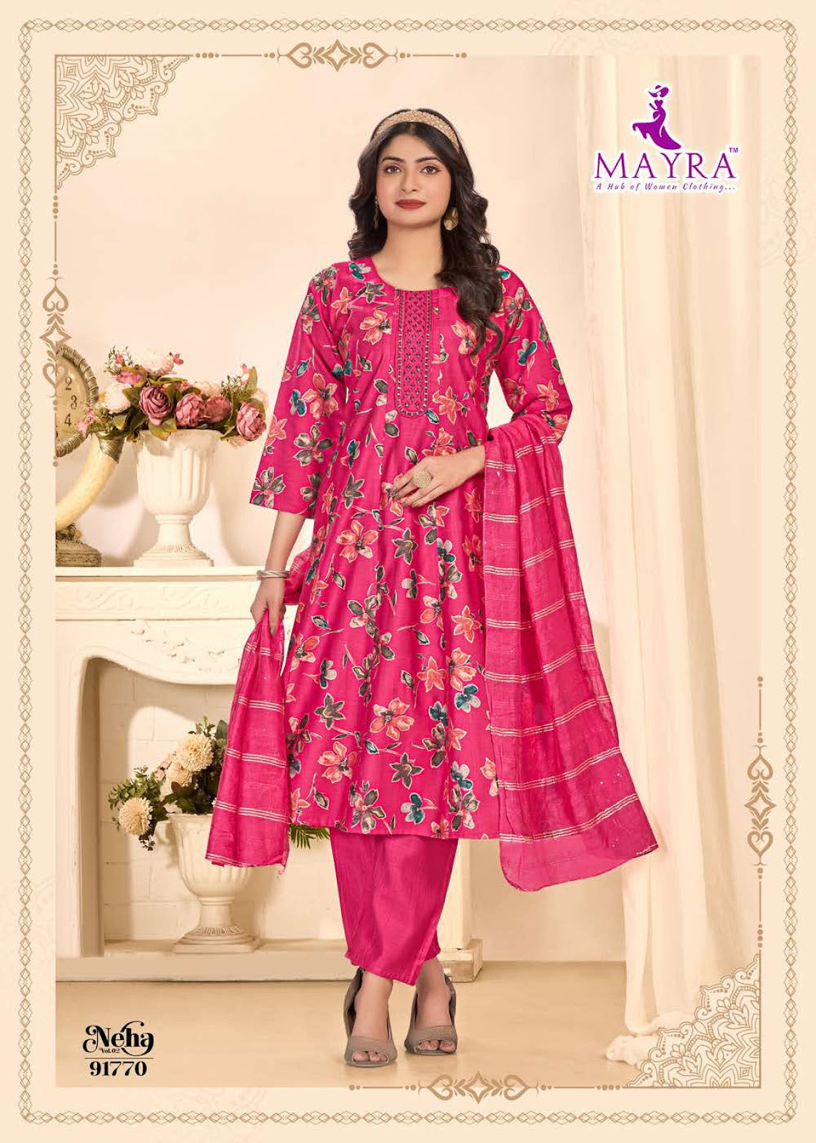 Neha Vol 2 Mayra Vertican Readymade Anarkali Suits Wholesaler Ahmedabad