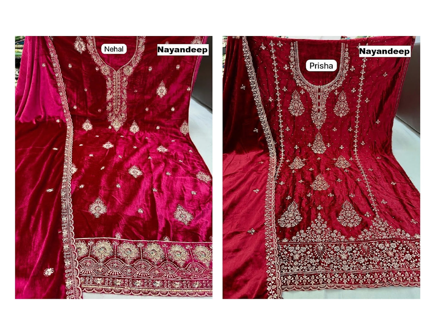 Nehal Prisha  Nayandeep Velvet Suits Manufacturer Gujarat
