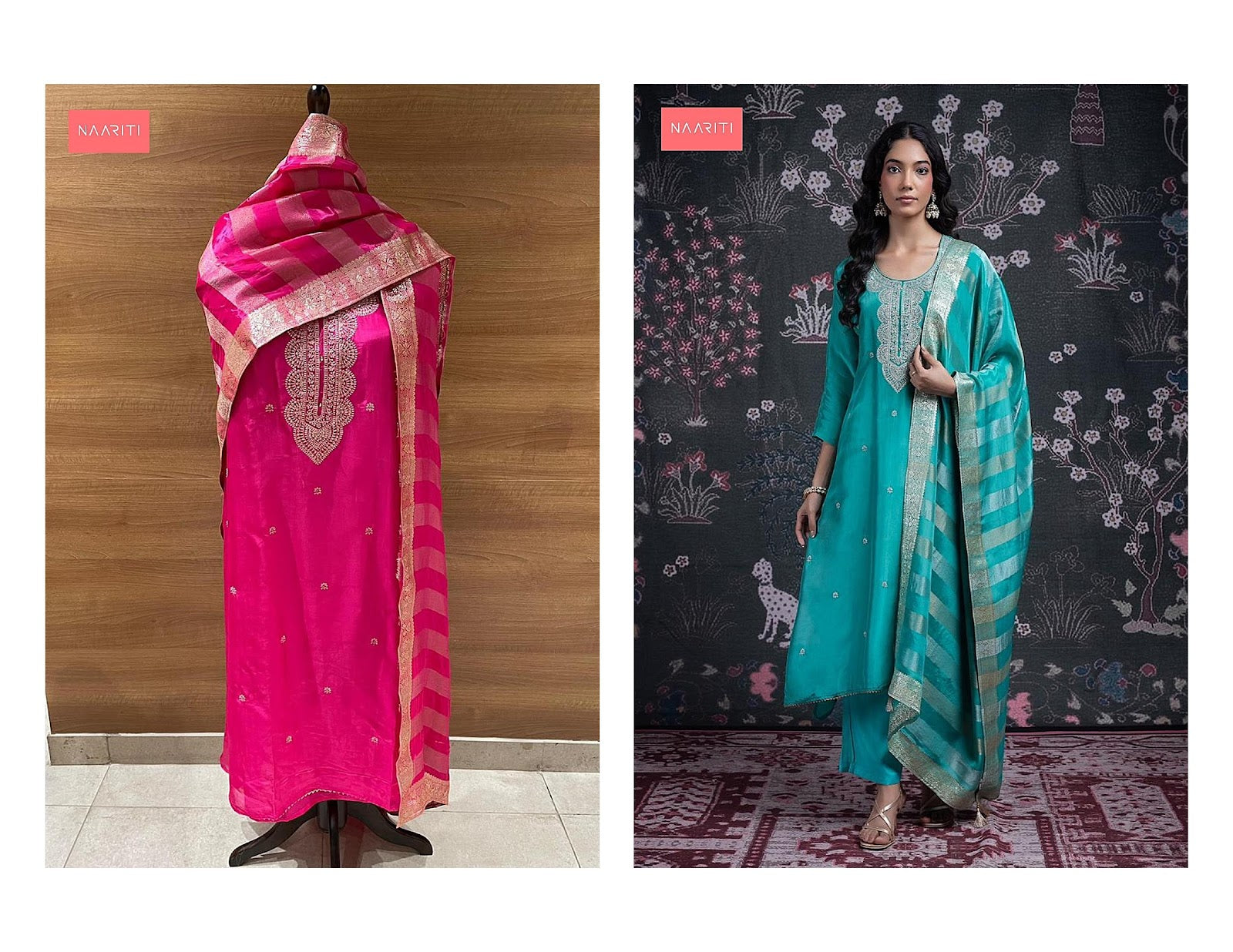 Nehar Naariti Silk Pant Style Suits Wholesale Price