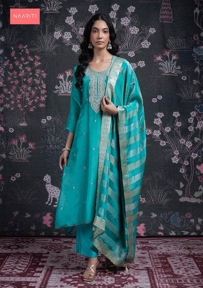 Nehar Naariti Silk Pant Style Suits Wholesale Price