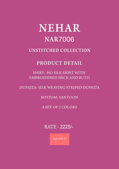 Nehar Naariti Silk Pant Style Suits Wholesale Price