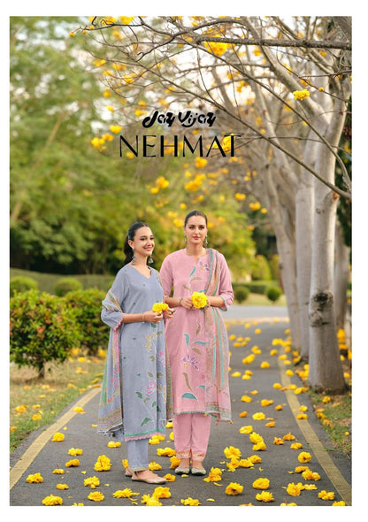 Nehmat Jay Vijay Lilen Pant Style Suits Supplier Gujarat