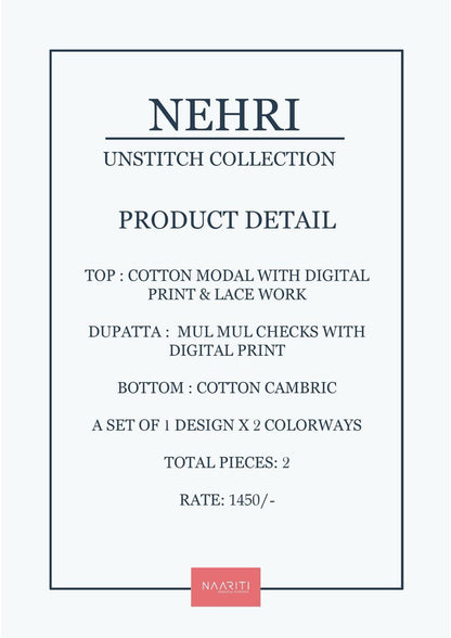 Nehri Naariti Cotton Pant Style Suits Manufacturer India