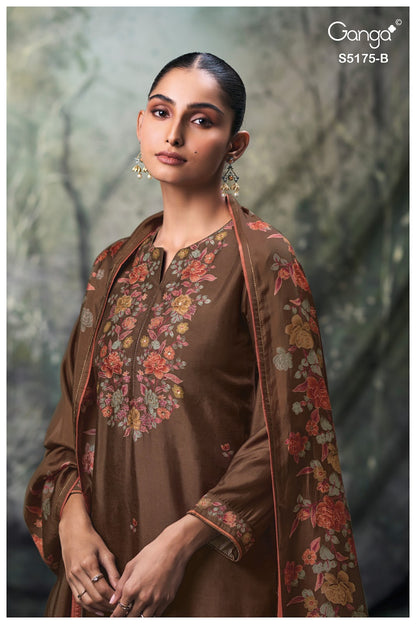 Nelieska S5175 Ganga Russian Silk Pant Style Suits Exporter Ahmedabad