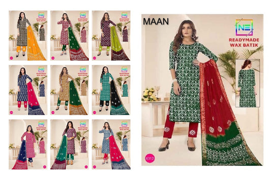 Nemi Wax Batik Vol 6 Maan Pure Cotton Readymade Pant Style Suits Exporter Ahmedabad