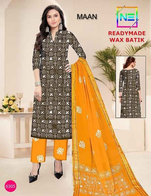 Nemi Wax Batik Vol 6 Maan Pure Cotton Readymade Pant Style Suits Exporter Ahmedabad