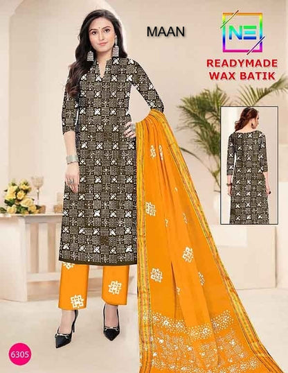 Nemi Wax Batik Vol 6 Maan Pure Cotton Readymade Pant Style Suits Exporter Ahmedabad