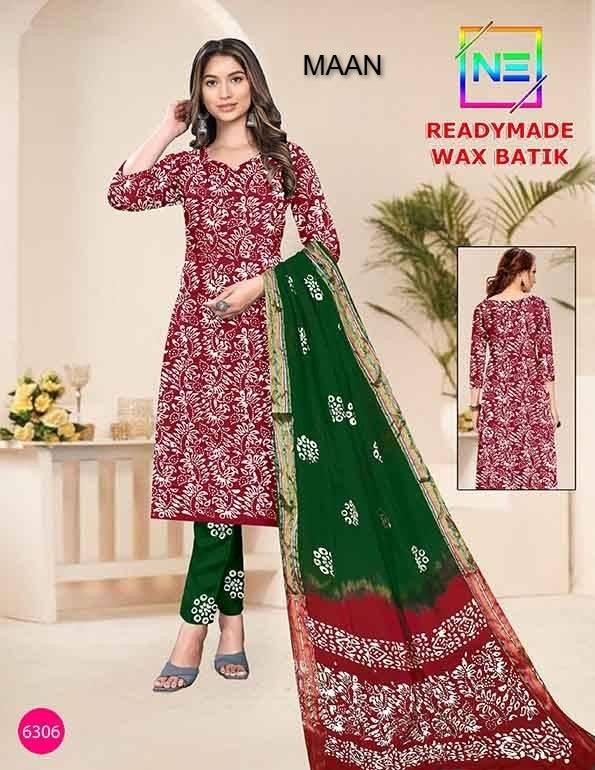 Nemi Wax Batik Vol 6 Maan Pure Cotton Readymade Pant Style Suits Exporter Ahmedabad