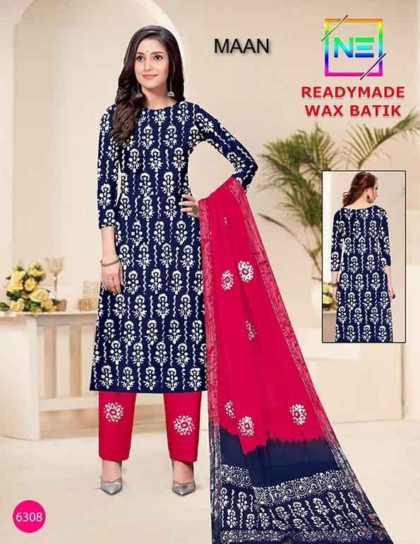 Nemi Wax Batik Vol 6 Maan Pure Cotton Readymade Pant Style Suits Exporter Ahmedabad