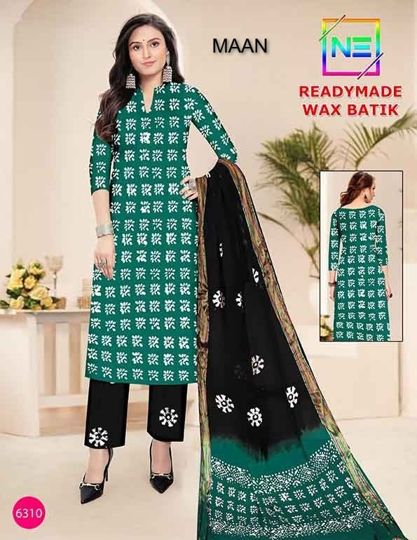 Nemi Wax Batik Vol 6 Maan Pure Cotton Readymade Pant Style Suits Exporter Ahmedabad