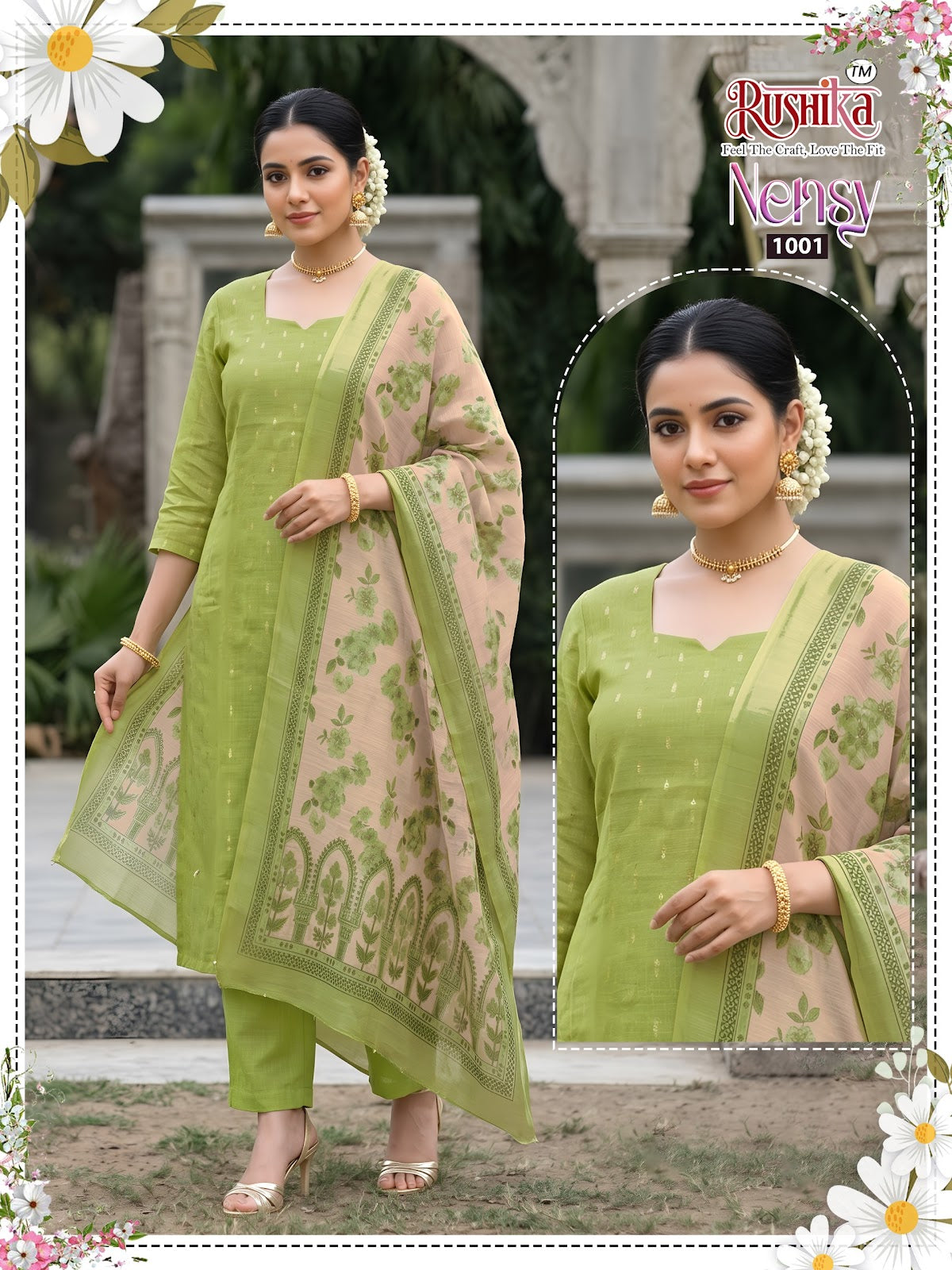 Nensy Rushika Silk Readymade Pant Style Suits Manufacturer
