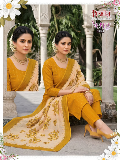Nensy Rushika Silk Readymade Pant Style Suits Manufacturer