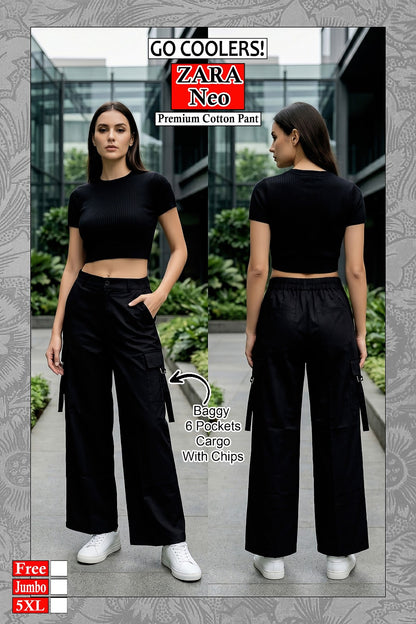 Neo Zara Go Coolers Amiti Cotton Women Cargo Pants Manufacturer Ahmedabad