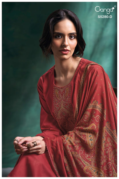 Nerisa S5280 Ganga Corduroy Plazzo Style Suits Wholesaler Ahmedabad