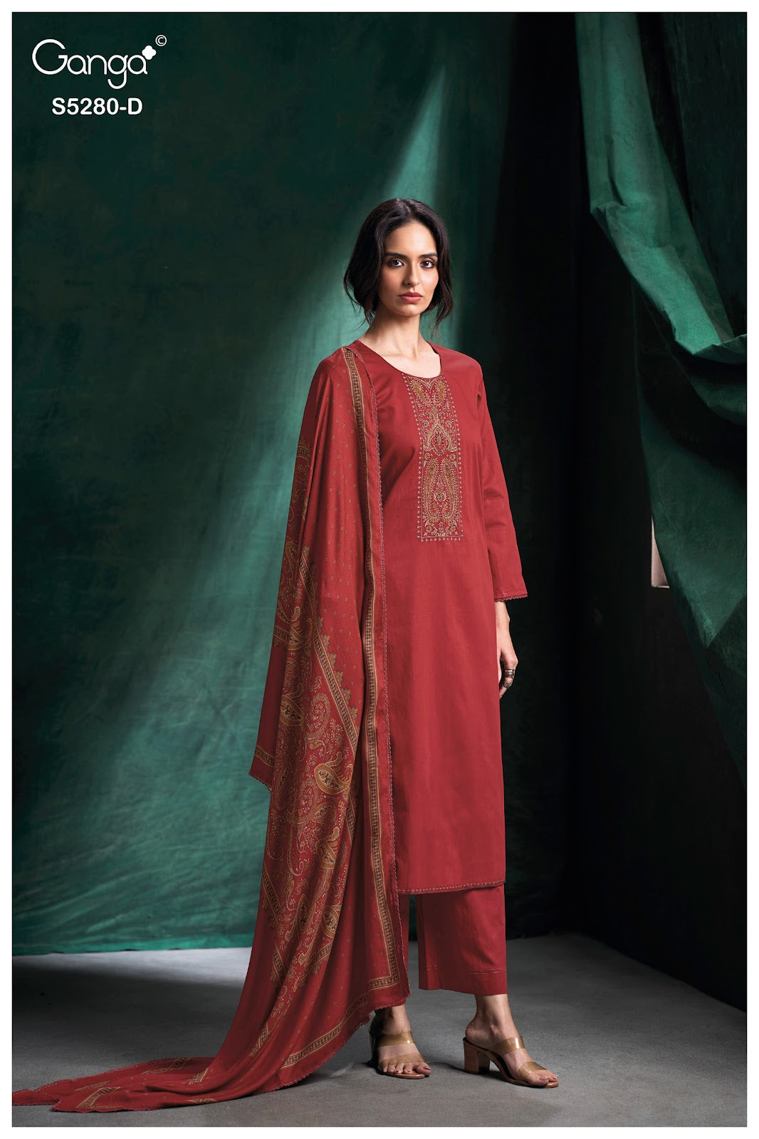 Nerisa S5280 Ganga Corduroy Plazzo Style Suits Wholesaler Ahmedabad