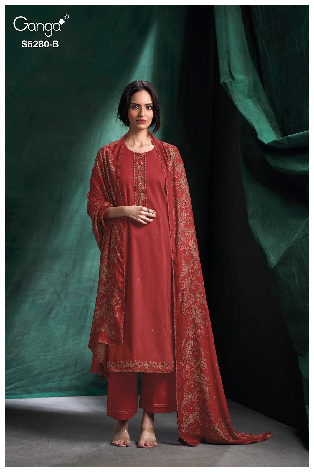 Nerisa S5280 Ganga Corduroy Plazzo Style Suits Wholesaler Ahmedabad