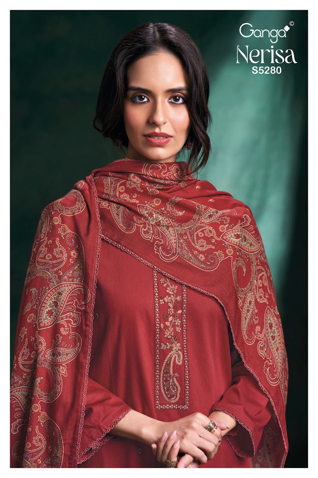 Nerisa S5280 Ganga Corduroy Plazzo Style Suits Wholesaler Ahmedabad