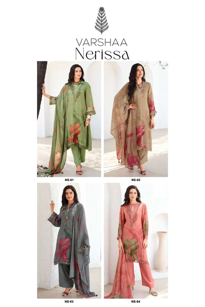 Nerissa Varshaa Organza Pant Style Suits Manufacturer Gujarat