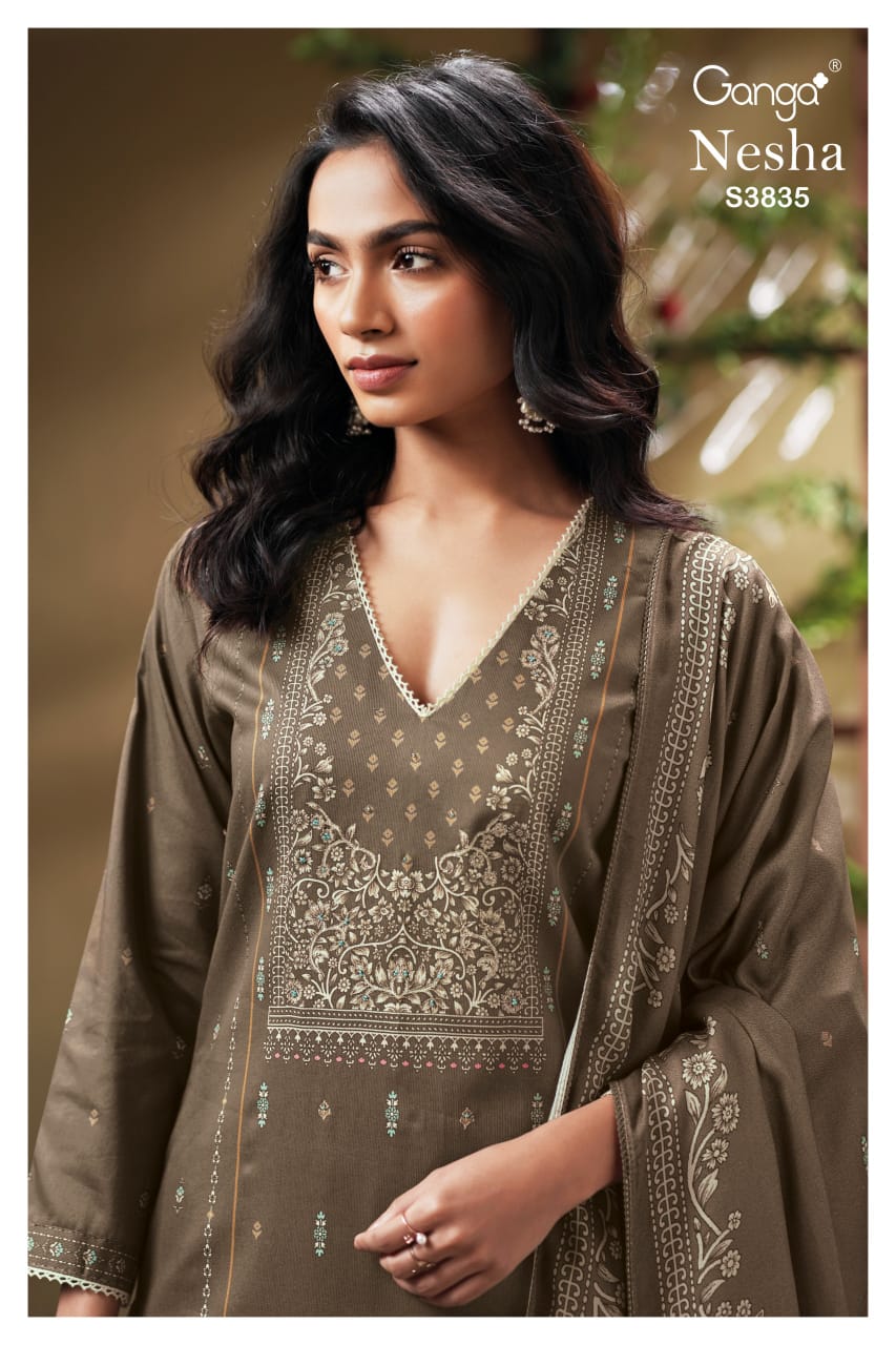 Nesha 3835 Ganga Premium Plazzo Style Suits Manufacturer Ahmedabad