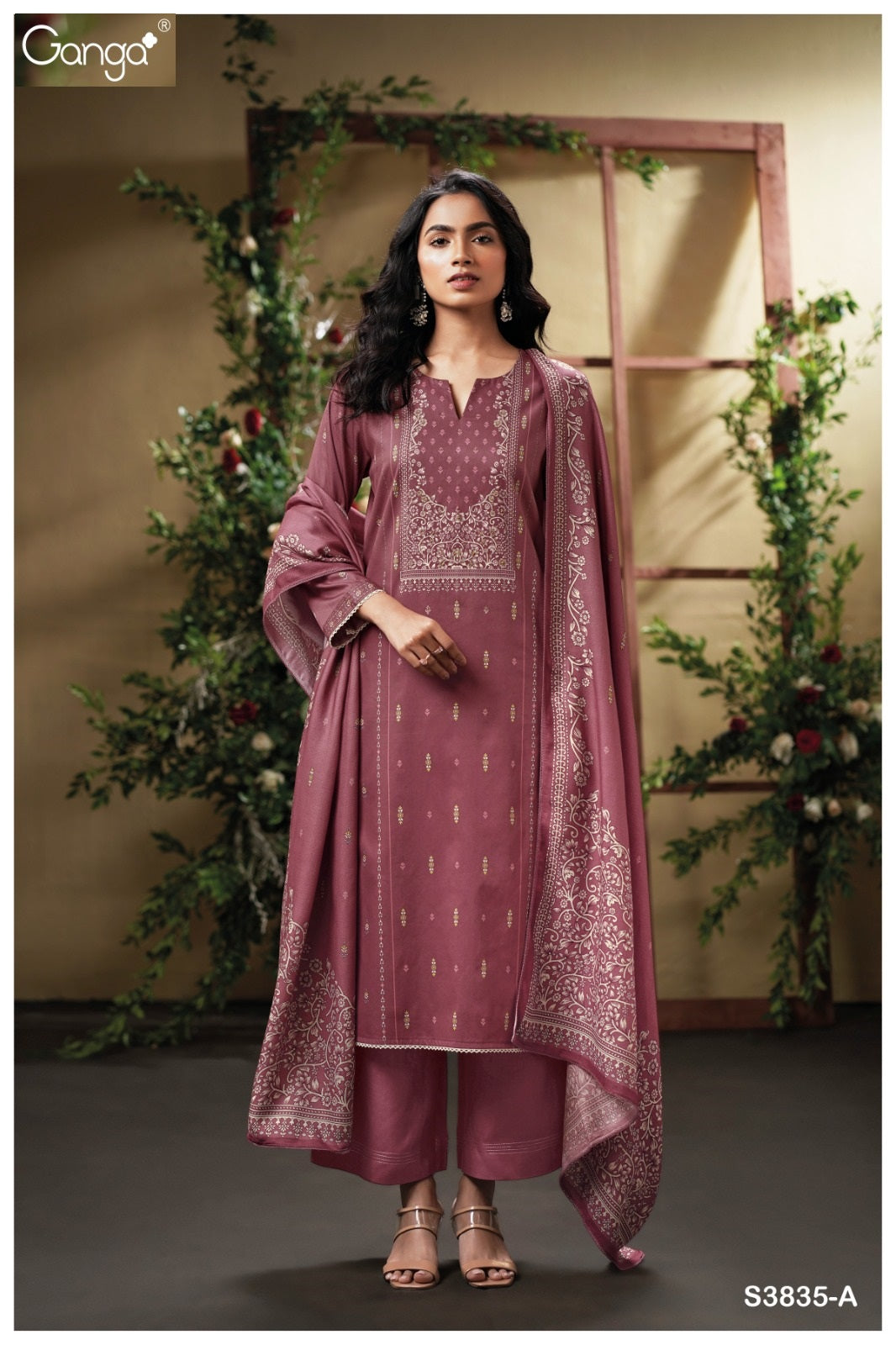Nesha 3835 Ganga Premium Plazzo Style Suits Manufacturer Ahmedabad
